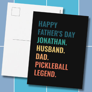Husband Dad Pickleball Legend Custom Father's Day Holiday Postcard