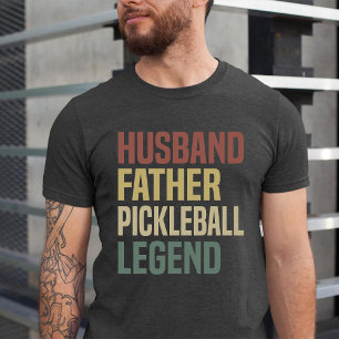 Husband Dad Pickleball Legend   Retro Pickleball T-Shirt