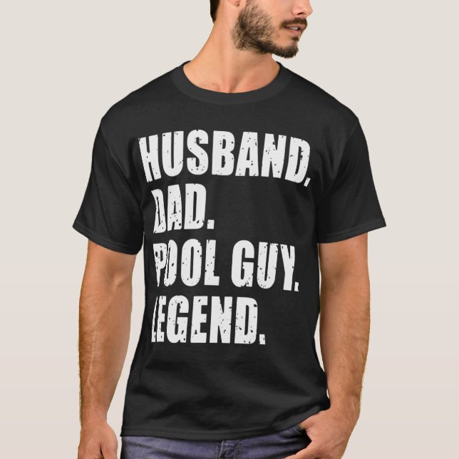 Husband Dad Pool Guy Legend  Men 1  T-Shirt (Front)