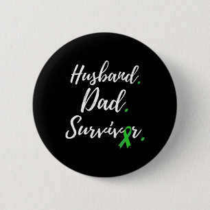 Husband Dad Survivor Kidney Disease Awareness  6 Cm Round Badge