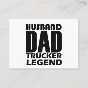 Husband Dad Trucker Legend Funny Truck Driver Business Card