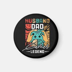 Husband Dad Video Game Legend Magnet