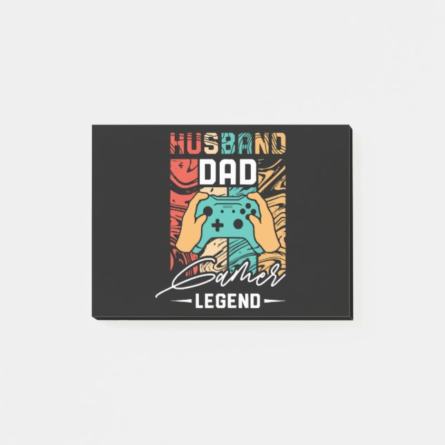 Husband Dad Video Game Legend  Post-it Notes (Front)