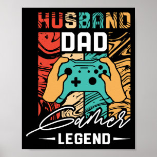 Husband Dad Video Game Legend Poster