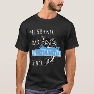 Husband dad walleye hunter hero lake erie walleye T-Shirt