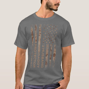 Husband Daddy Protector Hero Fathers Day 2022 Usa T-Shirt