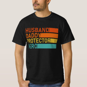 husband daddy protector hero fathers day for dad T-Shirt