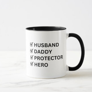 Husband Daddy Protector Hero Father's Day Gift Mug