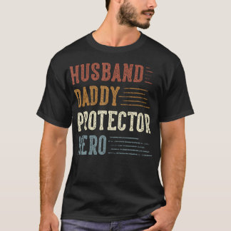 Husband Daddy Protector Hero Gifts For Dad Father' T-Shirt