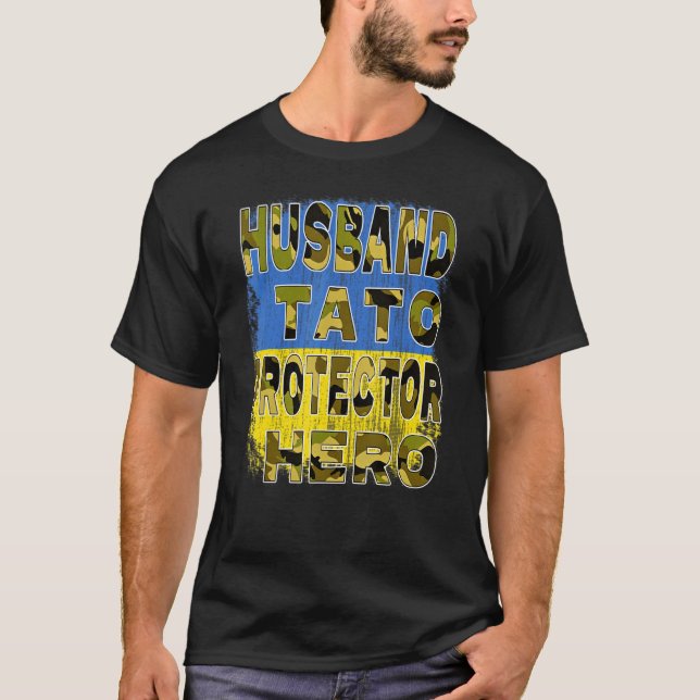 Husband Daddy Protector Hero  Husband Tato Protect T-Shirt (Front)