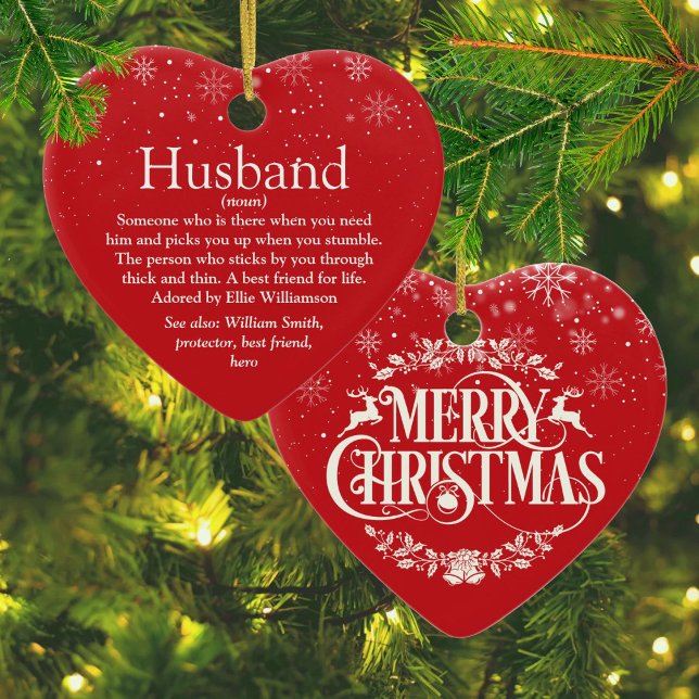 Husband Definition Christmas Holidays Ceramic Tree Decoration (Husband Definition Christmas Holidays Ceramic Ornament)