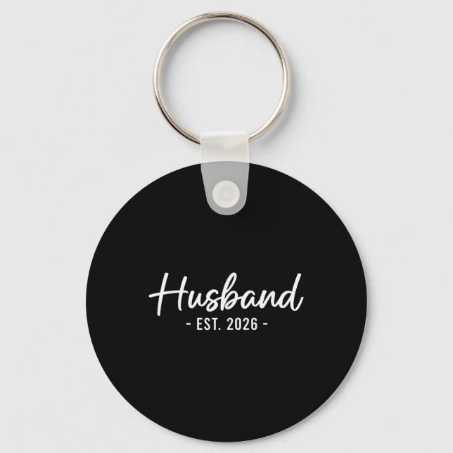 Husband Est 2026 Married Honeymoon Bride Mrs. His  Key Ring (Front)