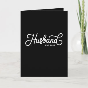 Husband Est 2026 Wedding Just Married Honeymoon Card