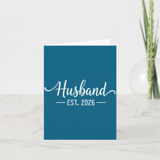 Husband Est Wife Married Honeymoon Design Card