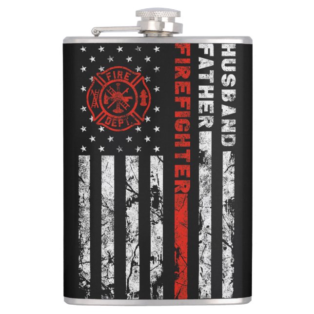 Husband, Father and Firefighter Hip Flask (Front)