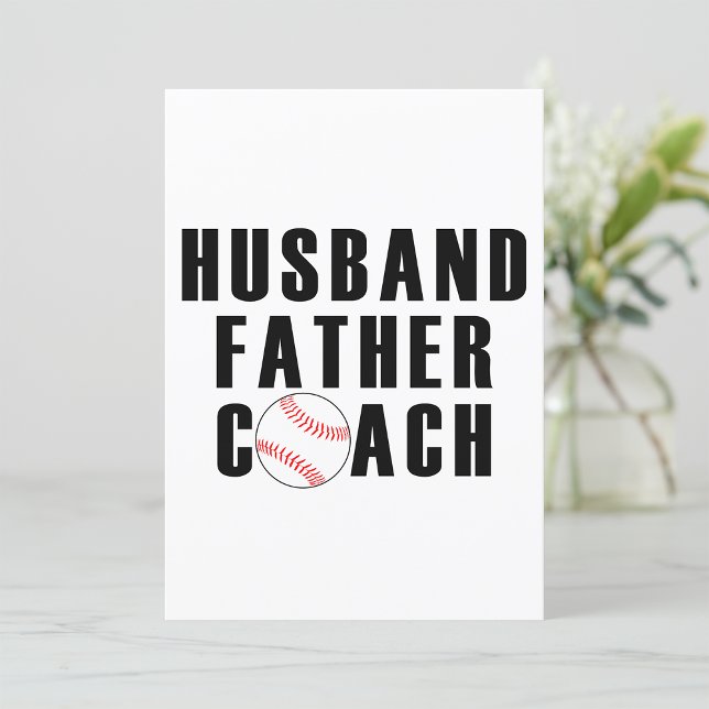 Husband Father Coach Baseball Dad Quote Invitation (Creator Uploaded)