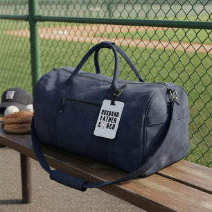 Husband Father Coach Baseball Dad Quote Luggage Tag