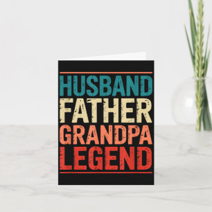 Husband father grandpa legend funny dad vintage card