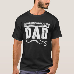 Husband Father Protector Hero Best Dad Ever Father T-Shirt