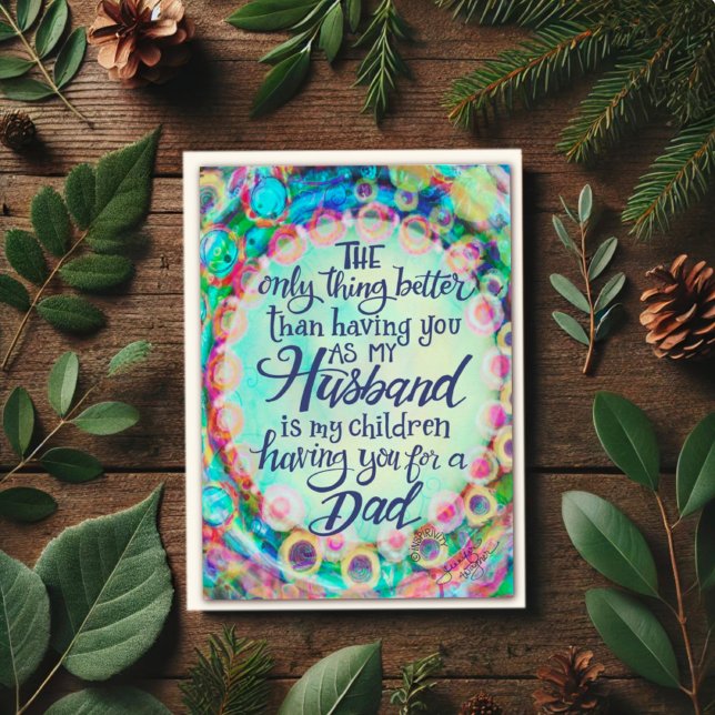 Husband Father’s Day Blue Inspirivity Card (Creator Uploaded)