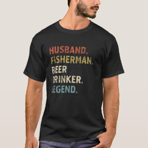 Husband, Fisherman - Birthday Gifts for Men, Dad,  T-Shirt