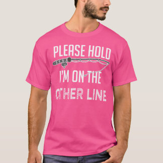 Husband Fishing Quote Fly Fishing Rod Joke T-Shirt