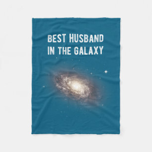 Husband Galaxy Design Fleece Blanket