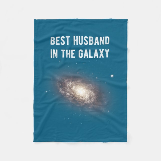 Husband Galaxy Design Fleece Blanket (Front)