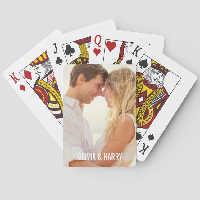 Husband Gift Custom Photo Playing Cards (Back)