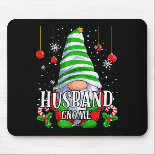 Husband Gnome Christmas Pajamas Matching Family Gr Mouse Pad