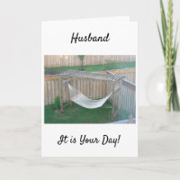 **HUSBAND** HAMMOCK AWAITS U ON YOUR BIRTHDAY