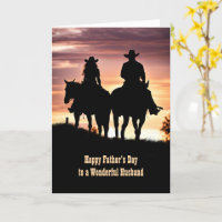 Husband Happy Fathers Day Cowboy and Cowgirl