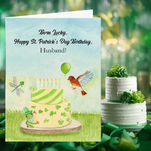 Husband Happy St Patricks Day Birthday Card (Creator Uploaded)