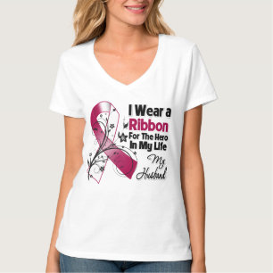 Husband Hero in My Life Head Neck Cancer T-Shirt