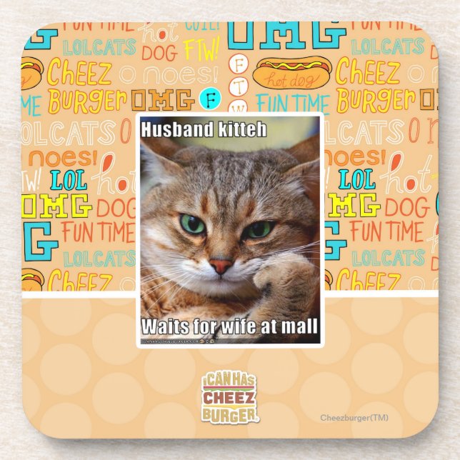 Husband Kitteh Coaster (Front)