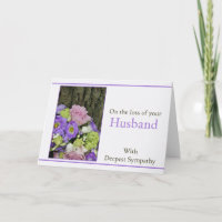 Husband loss Rose sympathy Card