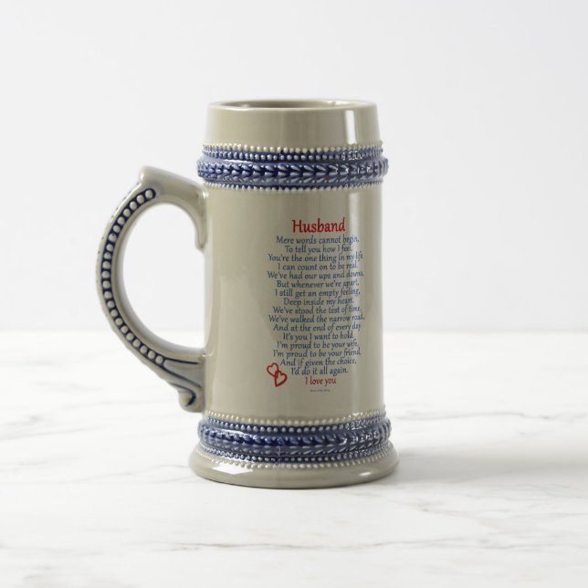 Husband Love Beer Stein (Left)
