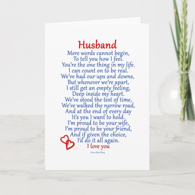 Husband Love Card (Front)