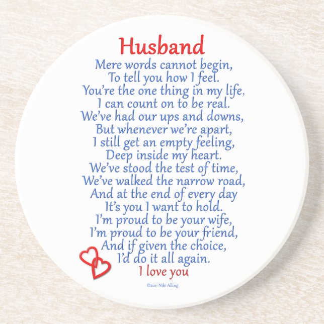 Husband Love Coaster (Front)