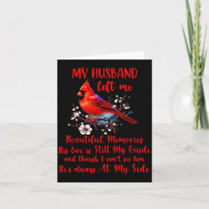 Husband memorial my husband left me beautiful memo card
