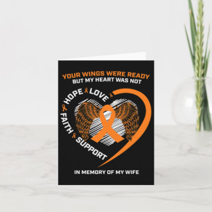 Husband Men In Memory Of My Wife Leukaemia Awarene Card