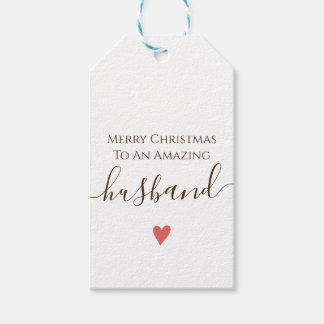 Husband Merry Chirstmas Gift Tags