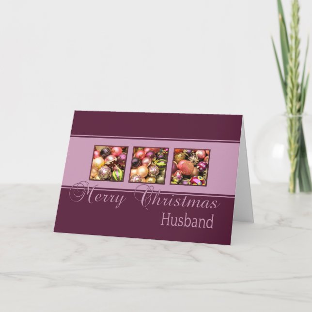 Husband Merry Christmas Holiday Card (Front)