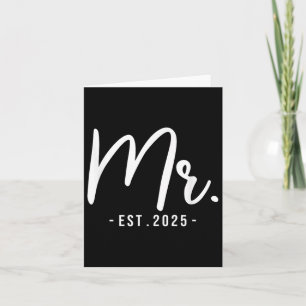 Husband Mr Est 2025 Married Wedding Bridal Party B Card