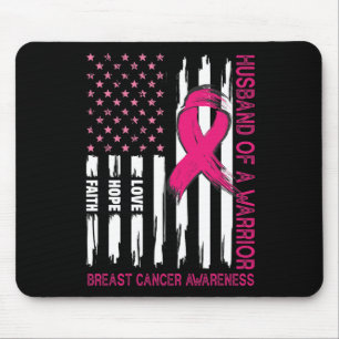 Husband Of A Warrior Breast Cancer Awareness Suppo Mouse Pad