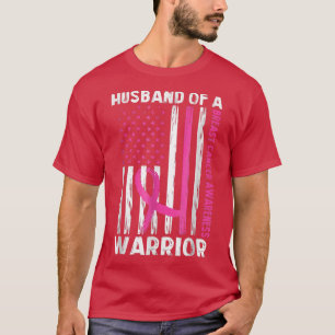 Husband Of A Warrior Breast Cancer Awareness Suppo T-Shirt