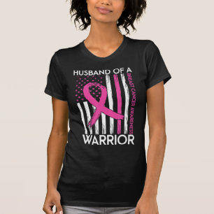 Husband Of A Warrior Breast Cancer Awareness Suppo T-Shirt