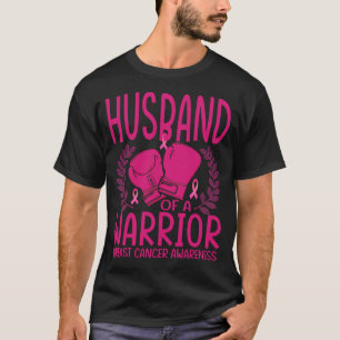 Husband of a Warrior Breast Cancer Awareness T-Shirt