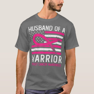 Husband Of A Warrior Breast Cancer Awareness Wife T-Shirt