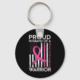 Husband Of A Warrior Breast Cancer Support Squad  Key Ring